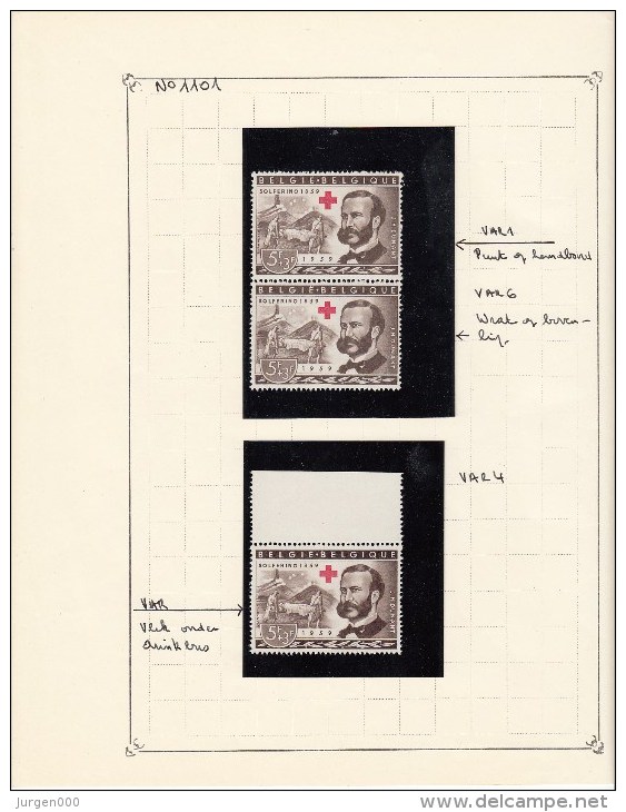 Nr 1096, 1100, 1101 **, Verschillende Variëteiten (E00012) - Sonstige & Ohne Zuordnung