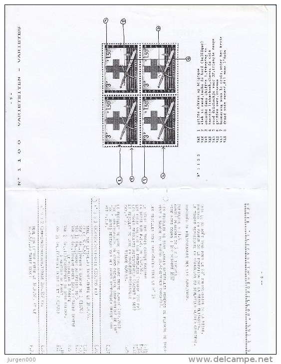 nr 1096, 1100, 1101 **, verschillende variëteiten (E00012)