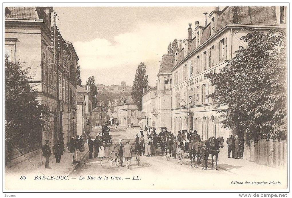 Dépt 55 - BAR-LE-DUC - La Rue De La Gare (Grand Hôtel De La Gare) - LL - Bar Le Duc