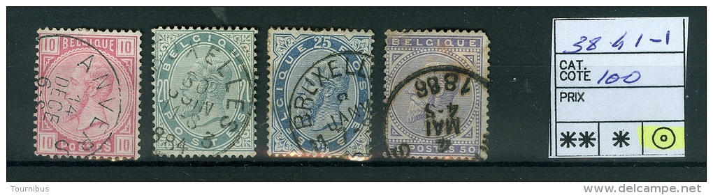 N° 38-41 Obl - 1883 - 1883 Leopold II