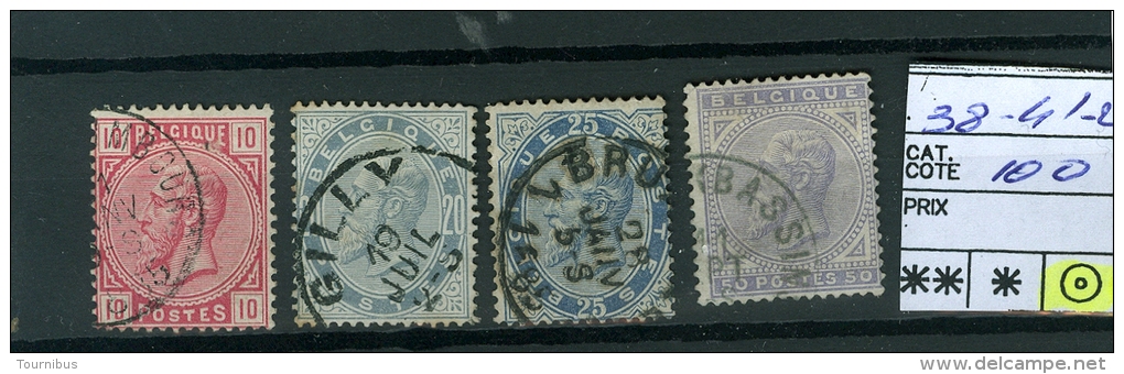 N° 38-41 Obl - 1883 - 1883 Léopold II