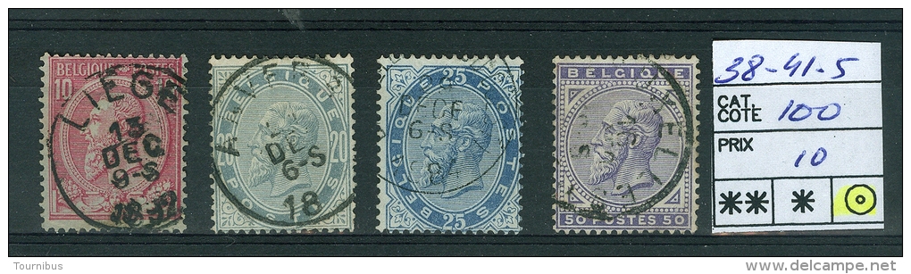 N° 38-41 Obl - 1883 - 1883 Léopold II