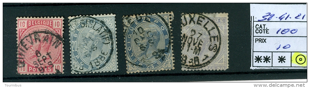 N° 38-41 Obl - 1883 - 1883 Léopold II