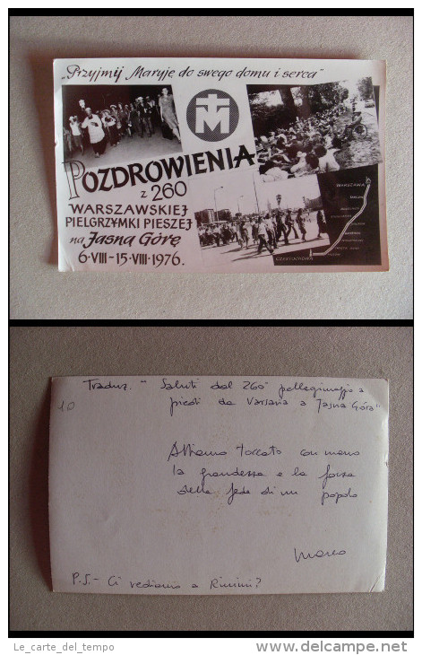 260° Pellegrinaggio A Piedi Da Varsavia A Jasna Góra/Pozdrowienia 260 Warszawska Pielgrzymka Piesze Jasna Góra - Altri & Non Classificati