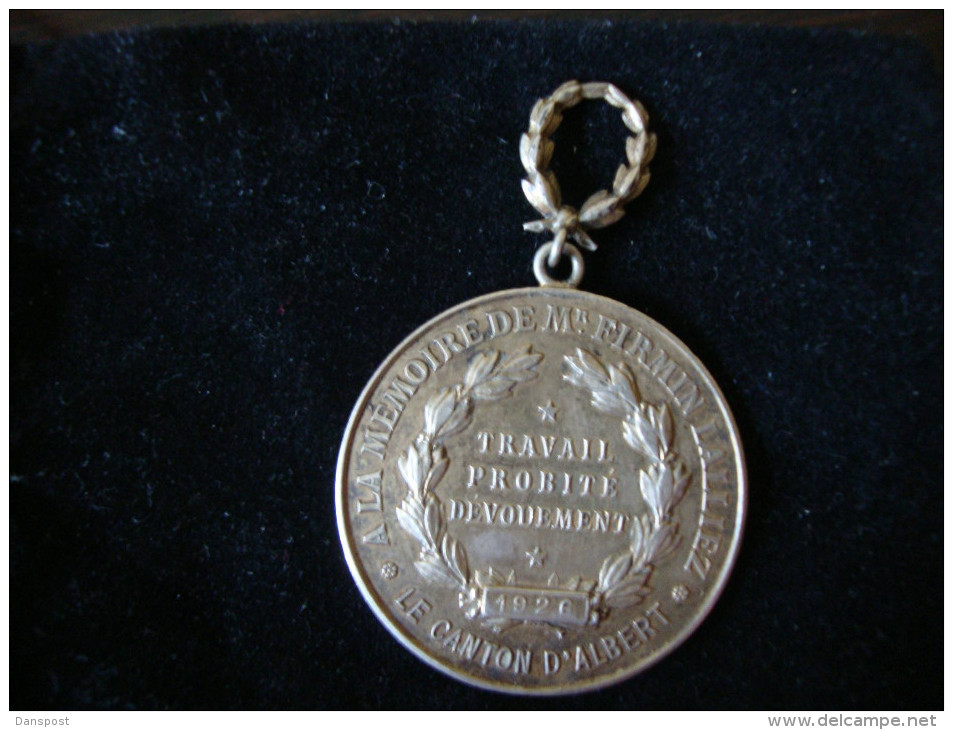 Medaille La Memoire De Mr. Firmin Lalliez 1926 - Other & Unclassified