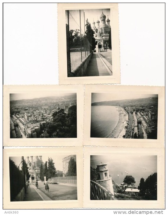 Lot De 9 Photos Amateur 1959 NICE - Photographie Ancienne No CPA - Konvolute, Lots, Sammlungen