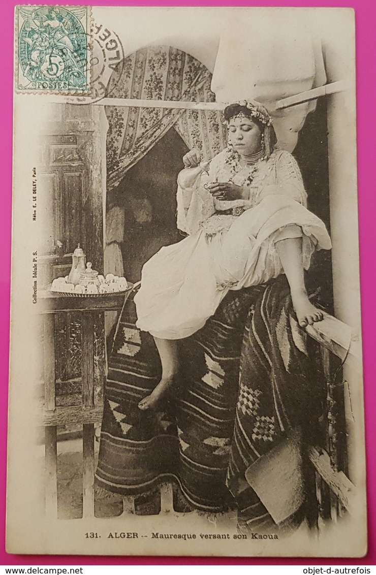 Cpa Alger Mauresque Versant Son Kaoua Carte Postale Algérie N° 131 Jeune Femme Fatma - Femmes