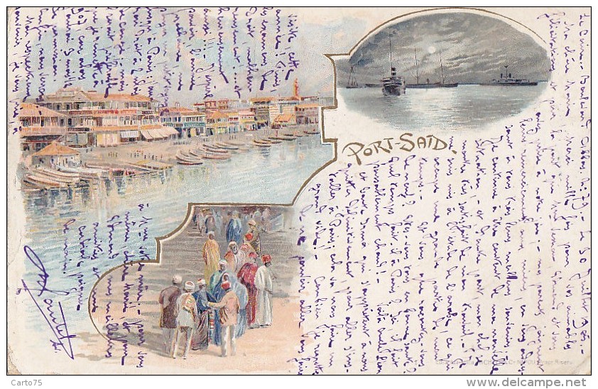 Egypte -  Port-Saïd - Illustration - Pêche Port - Adresse N° 79 Boulevard Abbas Le Caire - Port-Saïd