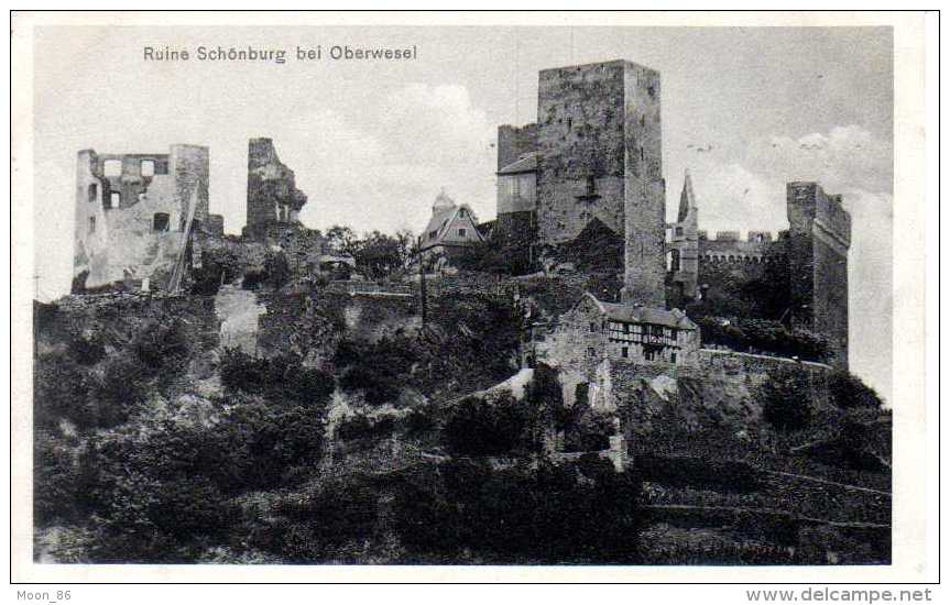 ALLEMAGNE  - Ruine Schonburg Bei Oberwesel Am Rhein - Oberwesel