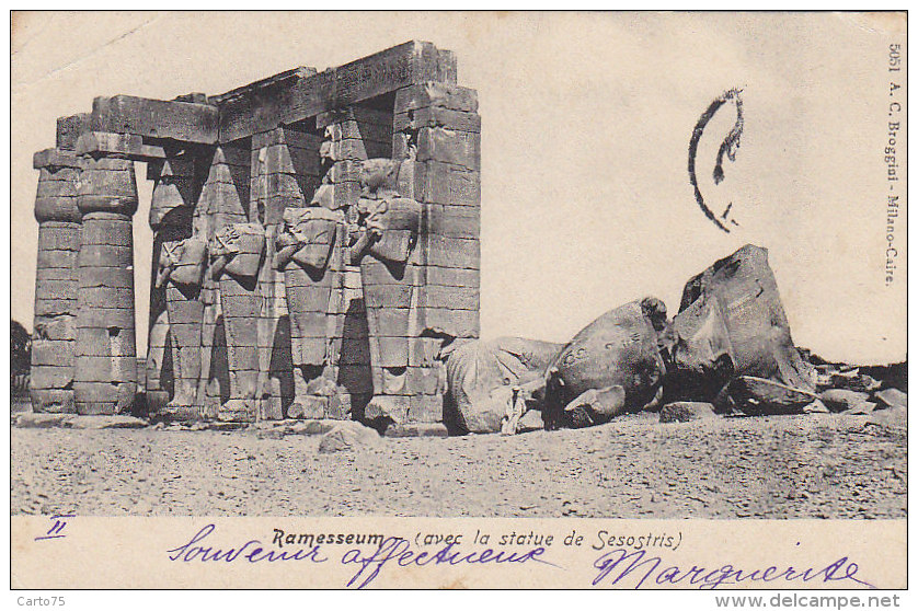 Egypte - Thèbes Luxor - Archéologie - Ramesseum - Statue De Sesostris - Luxor