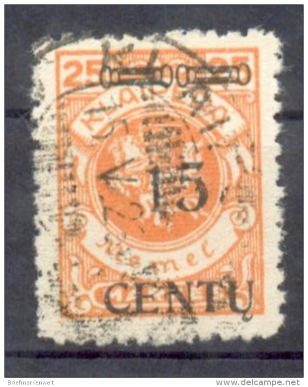 Memel 170AIII TYPE! Gest. BPP 40EUR (100485 - Memelgebiet 1923