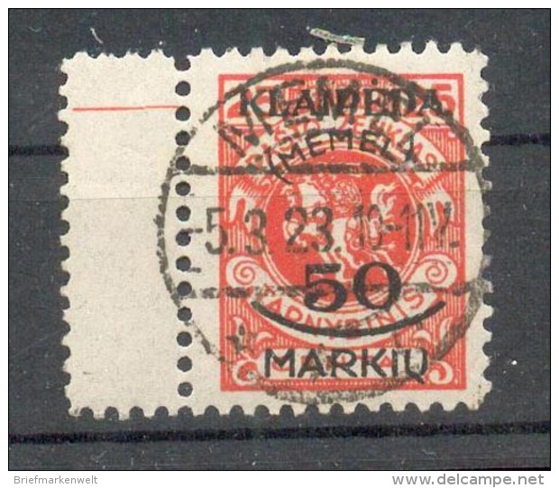 Memel 126 MIT STEGANSATZ Gest. (45025 - Klaipeda 1923