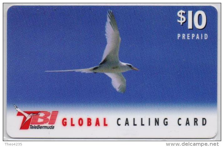 BERMOUDA ISL. PHONECARD BIRD  PREPAID 10$-USE D - Bermuda