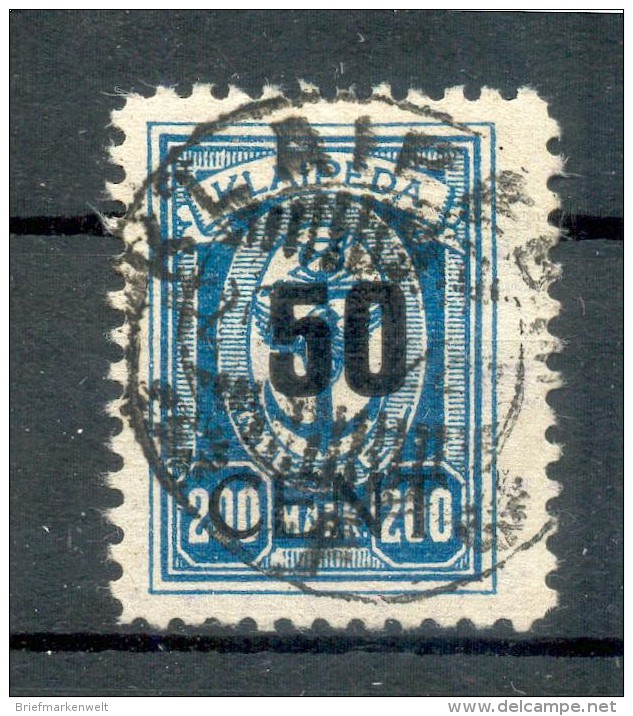 Memel 197II ABART Gest. BPP 100EUR (Z1627 - Memelgebiet 1923