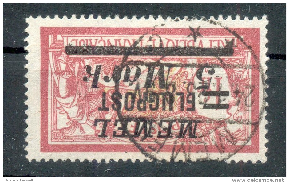 Memel 105I ABART Gest. BPP 100EUR (Z1705 - Memel (Klaïpeda) 1923