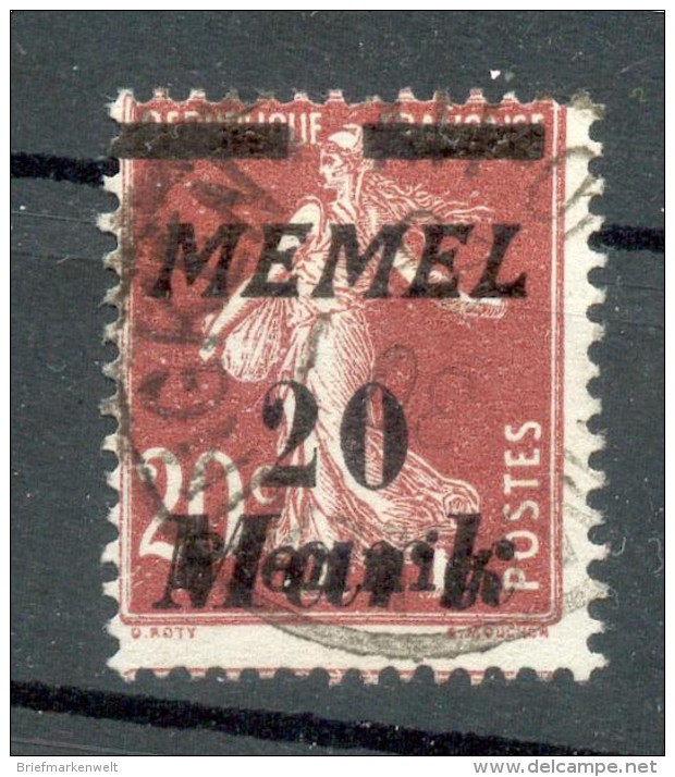 Memel 109I ABART Gest. BPP 30EUR (Z1717 - Memelgebiet 1923