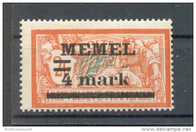 Memel 31PFIa ABART**POSTFRISCH 250EUR (43965 - Memel (Klaïpeda) 1923