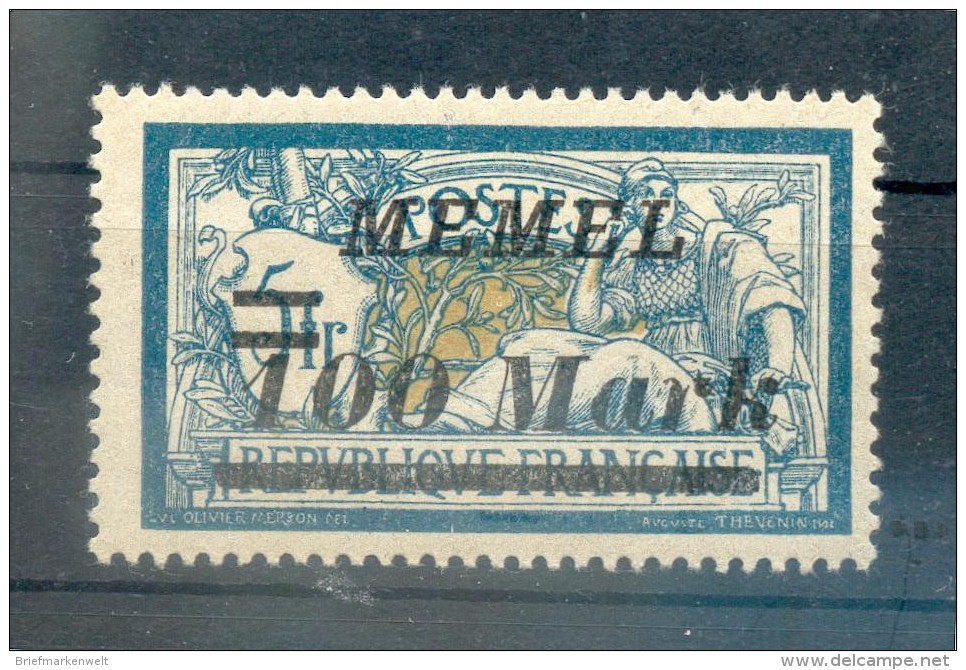 Memel 118II ABART**POSTFRISCH BPP 25EUR (71486 - Memelgebiet 1923