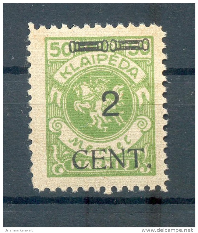 Memel 177IV TYPE**POSTFRISCH BPP 75EUR (71490 - Memelgebiet 1923