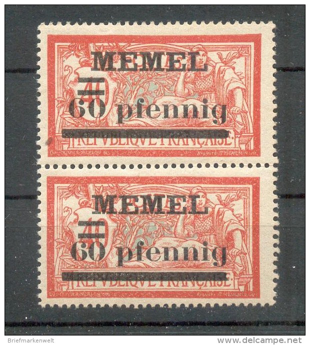 Memel 24yI ABART**POSTFRISCH BPP 90EUR (Z1693 - Memelland 1923