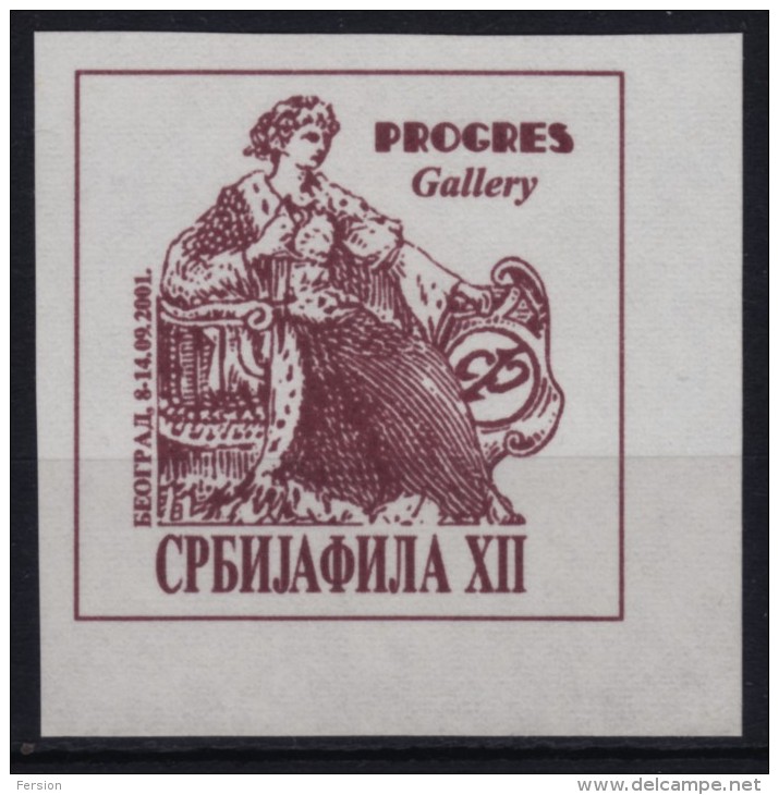 2001 Serbia Yugoslavia - Stamp Exhibition SRBIJAFILA XII - LABEL / CINDERELLA Stamp - Liefdadigheid