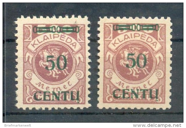 Memel 173BI+II TYPE* (44812 - Memelgebiet 1923