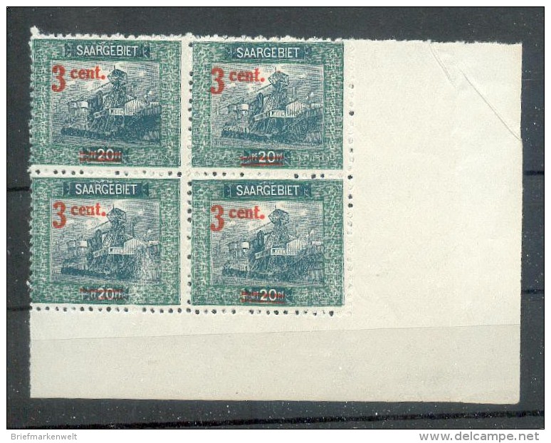 Saar 70V ECKRAND VB**POSTFRISCH (38888 - Unused Stamps