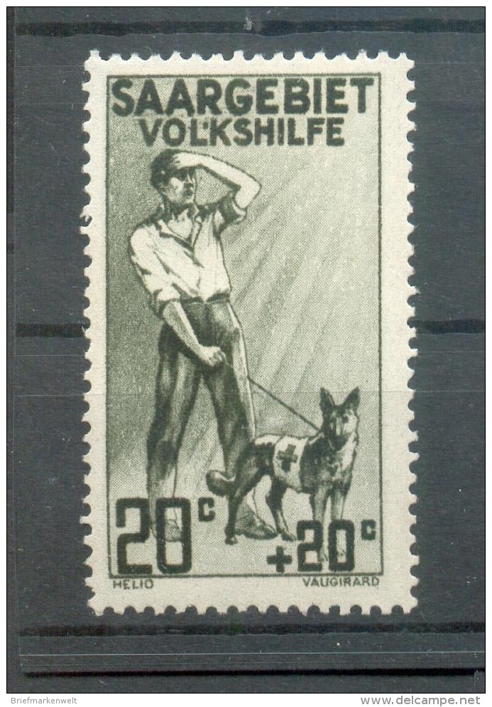 Saar 104II ABART* 100EUR (47683 - Unused Stamps