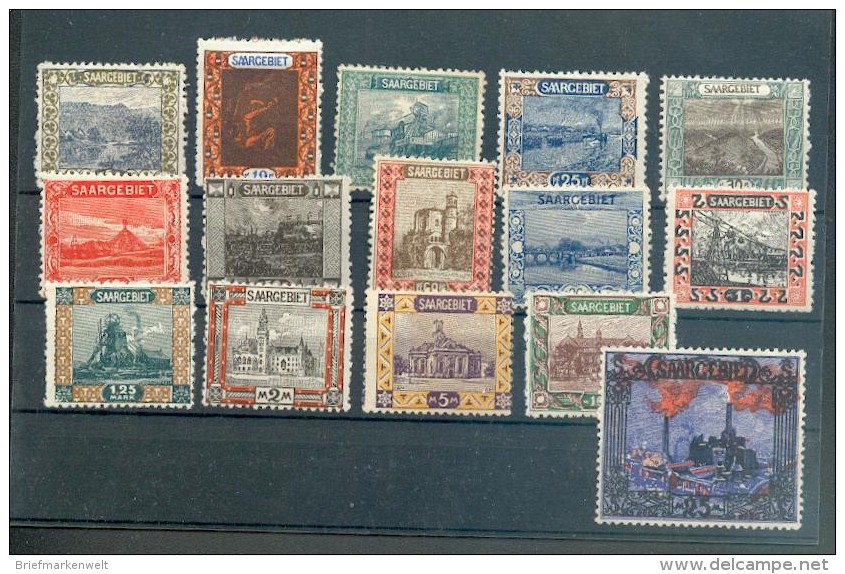 Saar 53/69 SATZ * MH 80EUR (71858 - Unused Stamps