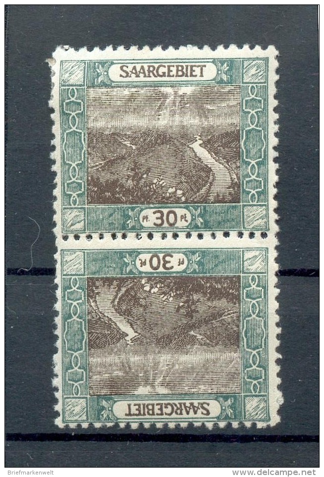Saar 58AKdrIII KEHRDRUCK* 15EUR (70969 - Unused Stamps