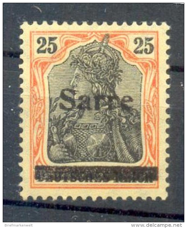 Saar 9bI* BPP 70EUR (E1036 - Unused Stamps