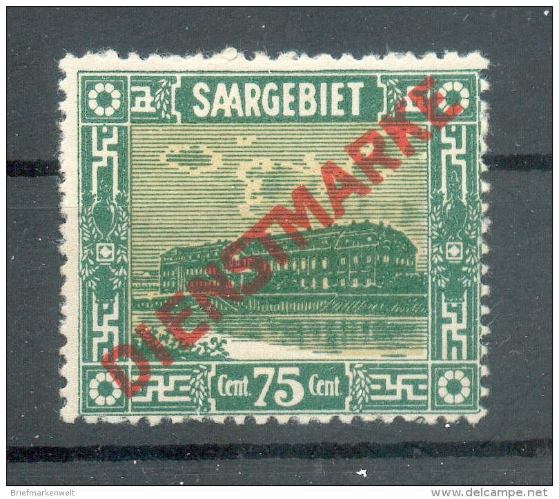 Saar Dienst 10VIII ABARTEN* 80EUR (Z2753 - Unused Stamps