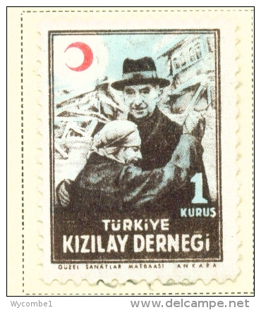 TURKEY  -  1946  Red Crescent  1k  Mounted/Hinged Mint - Unused Stamps