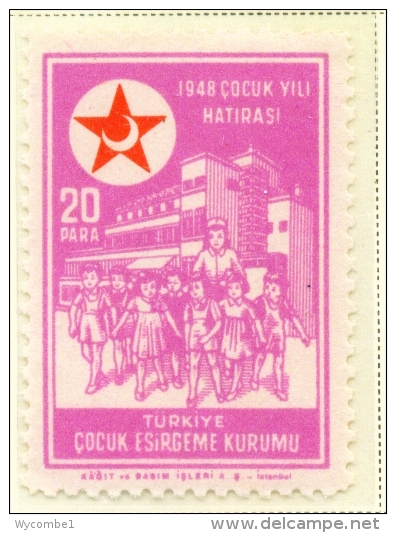 TURKEY  -  1948  Child Welfare  20p  Mounted/Hinged Mint - Unused Stamps