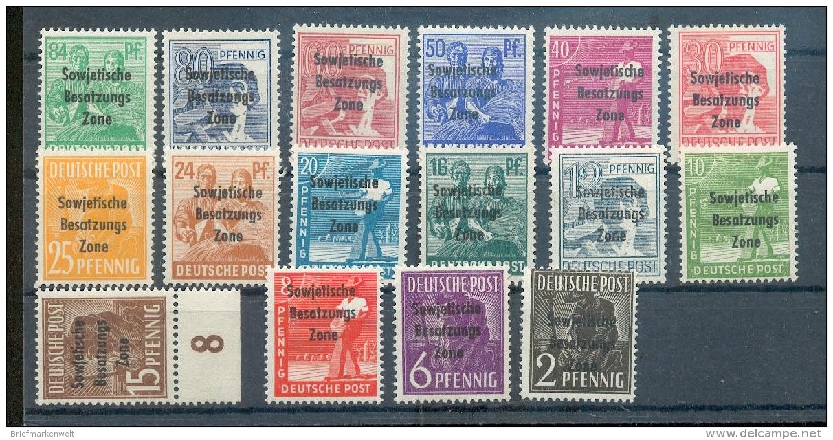 SBZ 182/97 SATZ ** MNH POSTFRISCH 86EUR (70082 - Postfris