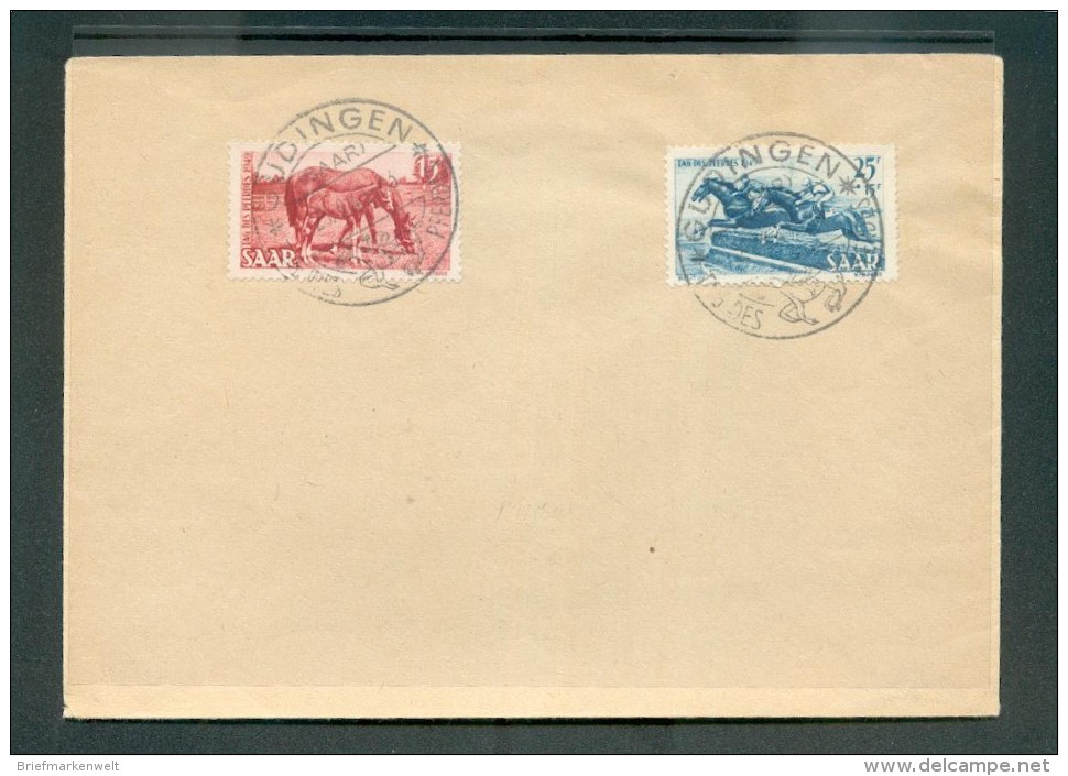 Saar 265/66 PFERDE FDC+gepr. NEY 200EUR (E2710 - Andere & Zonder Classificatie