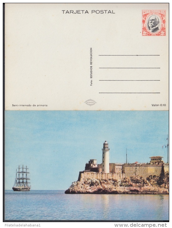 1975-EP-4 CUBA 1975. Ed.114c. ENTERO POSTAL. POSTAL STATIONERY. MAXIMO GOMEZ. CASTILLO DEL MORRO. UNUSED. - Brieven En Documenten