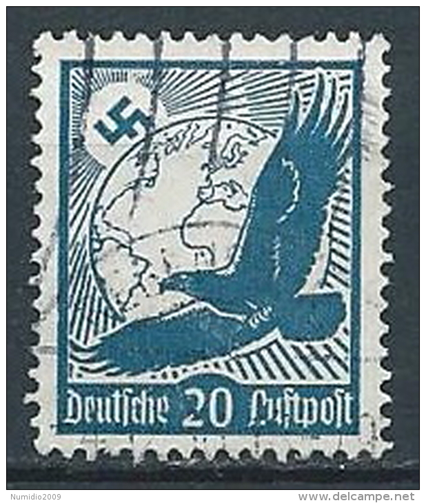 1934 GERMANIA TERZO REICH USATO POSTA AEREA AQUILA 20 P - G4 - Airmail & Zeppelin