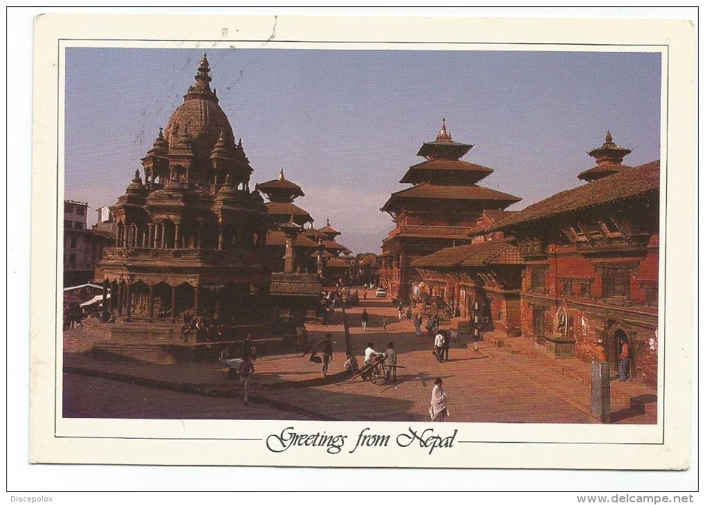 K2837 Greetings From Nepal - Patan Durbar Square - Nice Stamps Timbres Francobolli / Viaggiata 1990 - Nepal