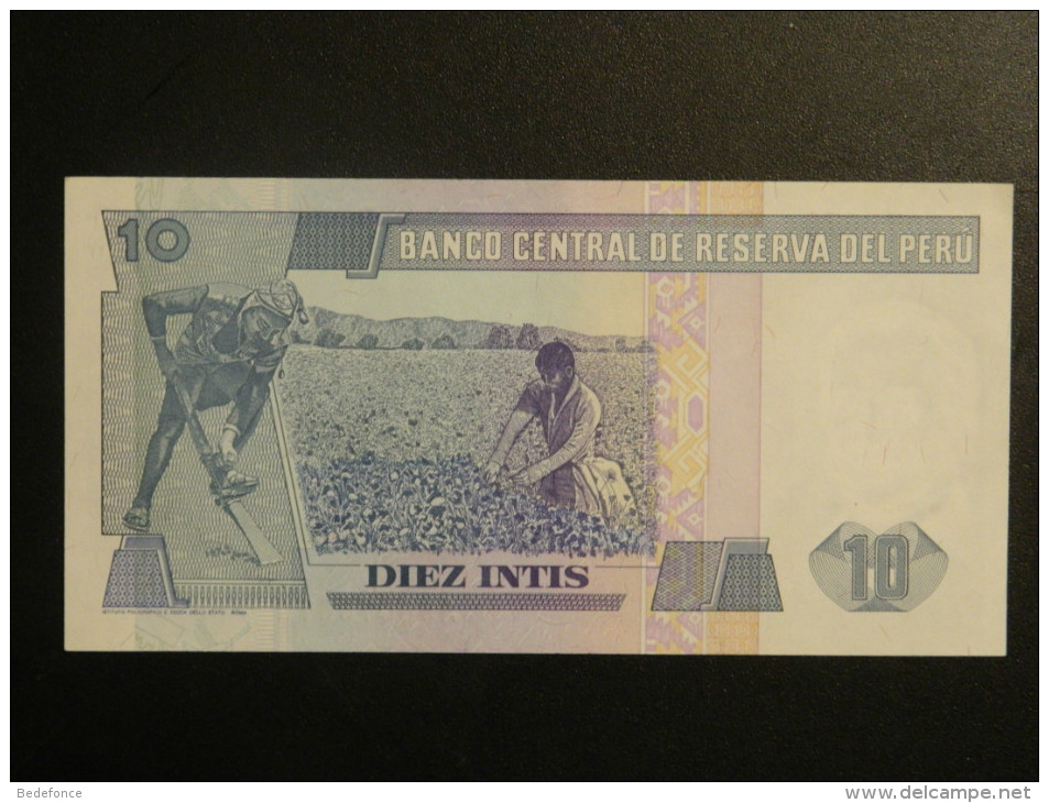 Billets - Pérou - 10 Intis - Type Ricardo Palma -  1987 - Jamais Circulé - Perú