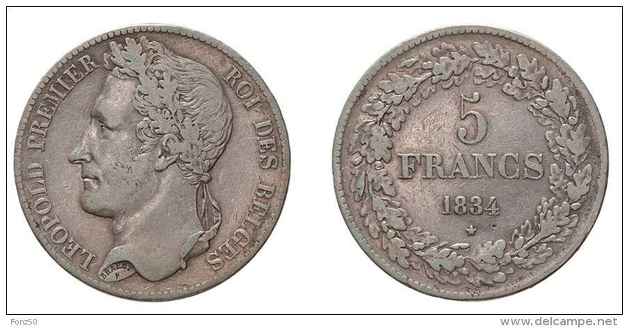 LEOPOLD I * 5 Frank 1834 Pos.B * Gelauwerd * Nr 6964 - 5 Frank