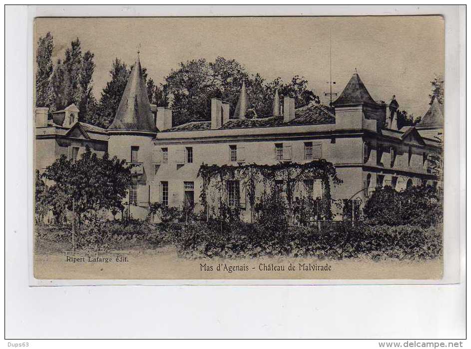 MAS D'AGENAIS - Château De Malvirade - Très Bon état - Other & Unclassified