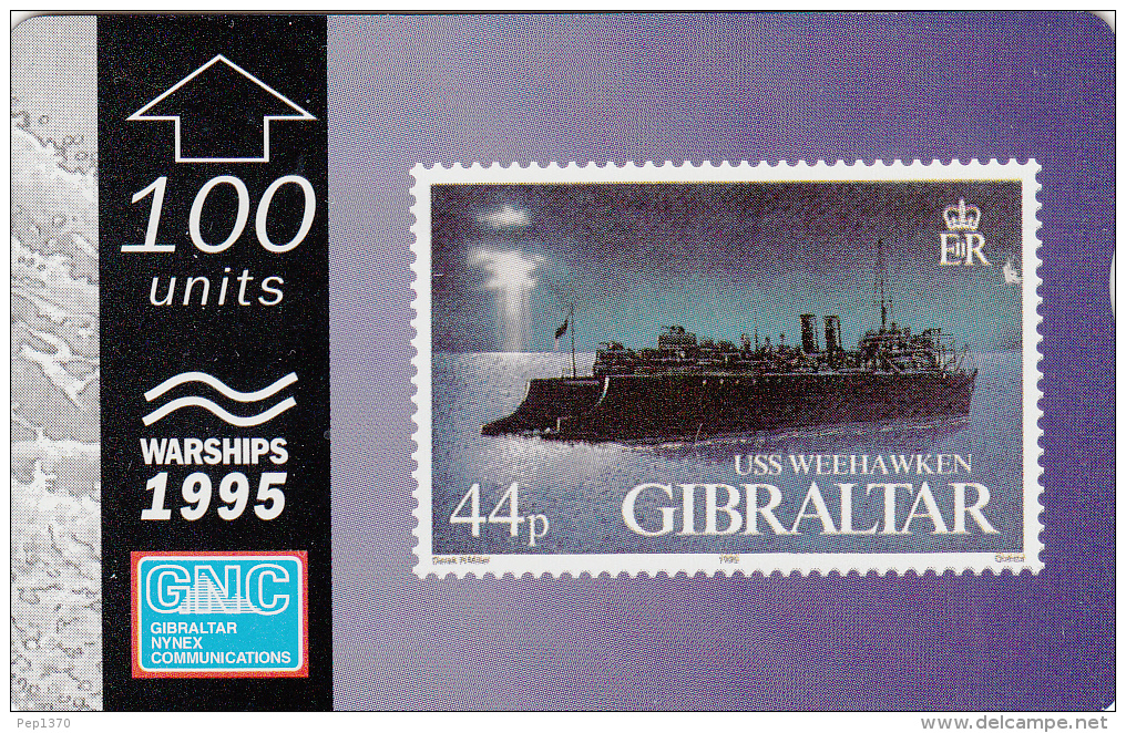 GIBRALTAR 1995  - WARSHIPS - USS WEEHAWKEN (new - Not Used) - Gibraltar
