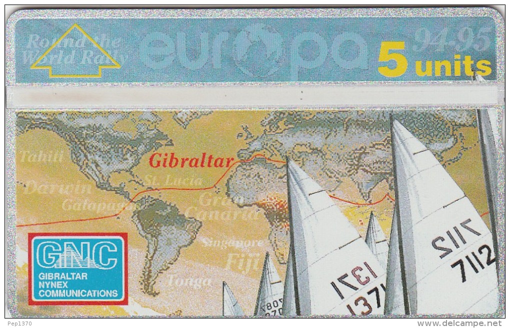 GIBRALTAR 1995  - INTERNATIONAL SPORTS - YACHTING - 5 UNITS (new - Not Used) - Gibraltar