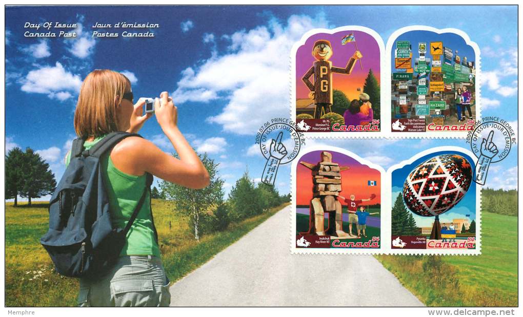 2009  Roadside Attractions - Series 1  Sc 2336a-d From Booklet - 2001-2010