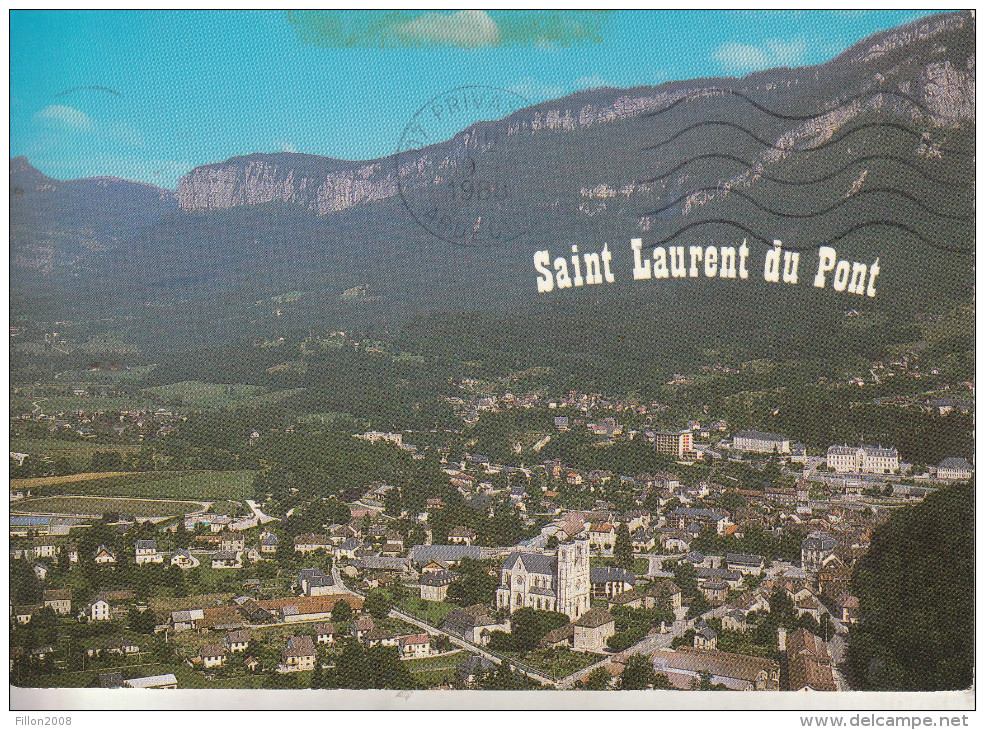 Saint-Laurent Du Pont  (38-isère) Alt 416 M -  Splendide Vue Aérienne De La Ville - Saint-Laurent-du-Pont