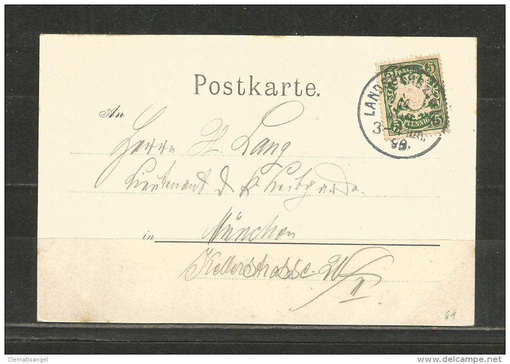 G * GRUSS AUS LANDSBERG A.LECH * NACH MÜNCHEN * 1898 **!! - Landsberg