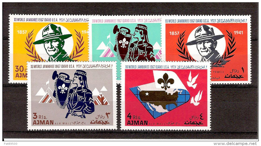 SCOUTISME / Lot 5 Timbres Neufs** AJMAN Série Incomplete Manque  Yt 152 / Sans Présentoir - Nuovi