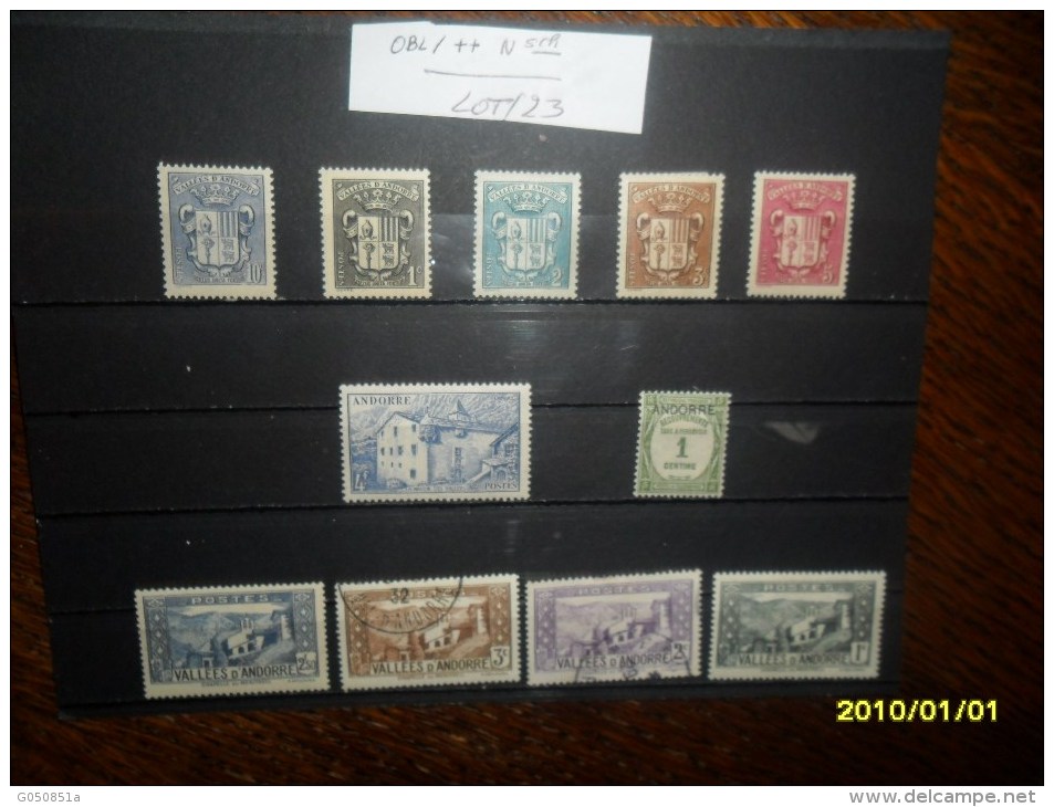 -LOT De TP/ D' ANDORRE  NEUFS*  + OBL - Used Stamps