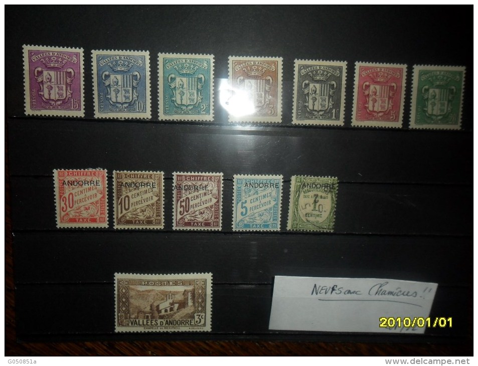 -LOT De TP/ D' ANDORRE  NEUFS * (Taxes) - Used Stamps